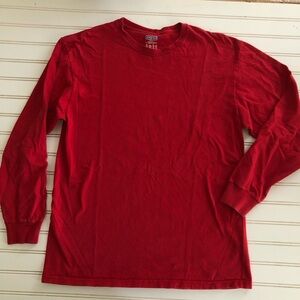 Jerzees Red Long Sleeve Crewneck Tee